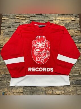 Vintage Kid Rock Little Caesars Top Dog Records Hockey Jersey Men XL Music Retro